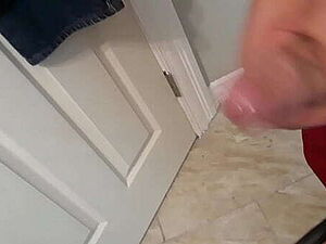 Girl's masturbating in washroom and gets caught by mom